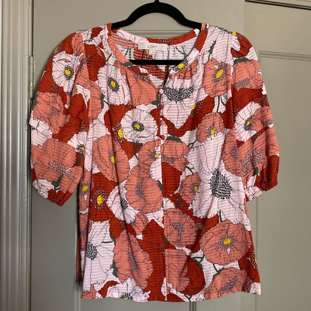 Loft floral blouse